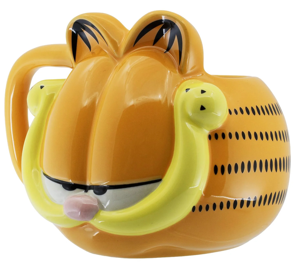 Caneca Garfield 3D para Tomar Café com Lasanha