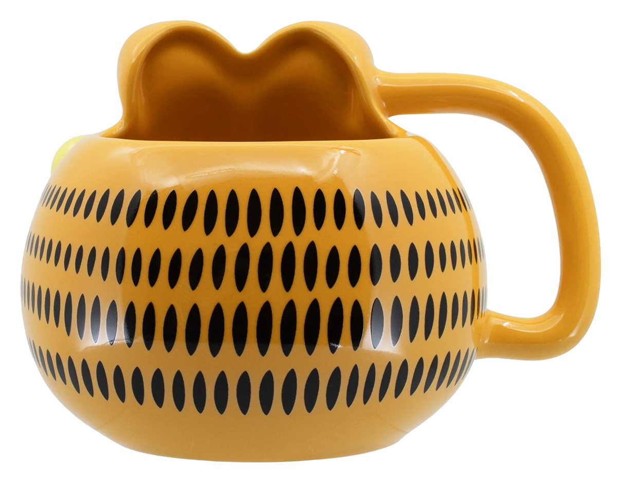 Caneca Garfield 3D para Tomar Café com Lasanha