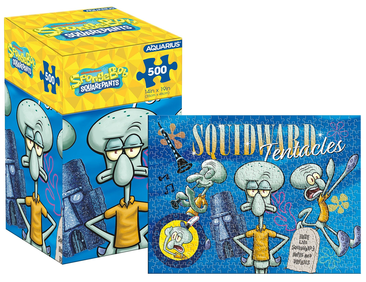 Quebra-Cabeça Lula Molusco Tentáculos com 500 peças (Bob Esponja)