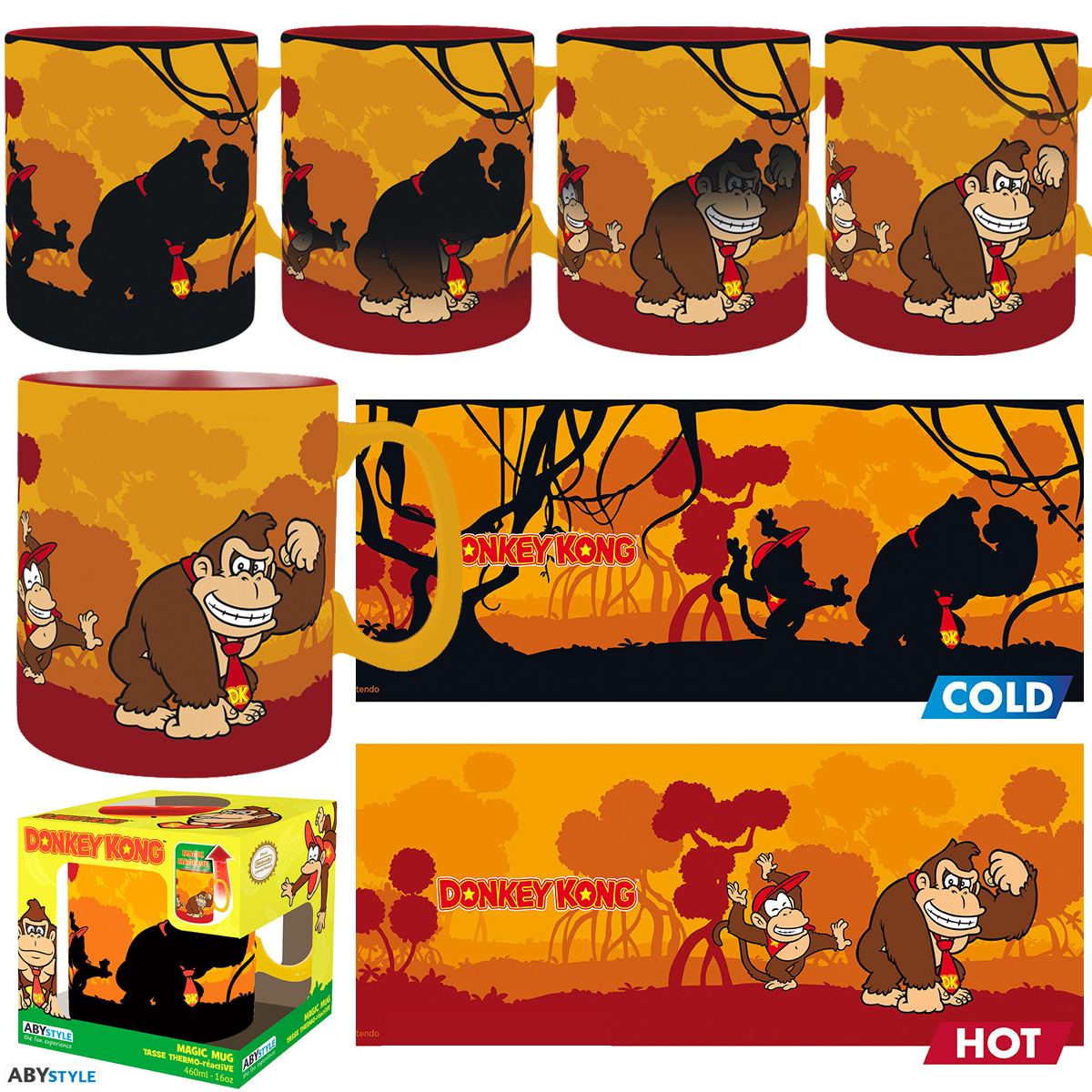 Caneca de Calor Reativa Donkey Kong e Diddy