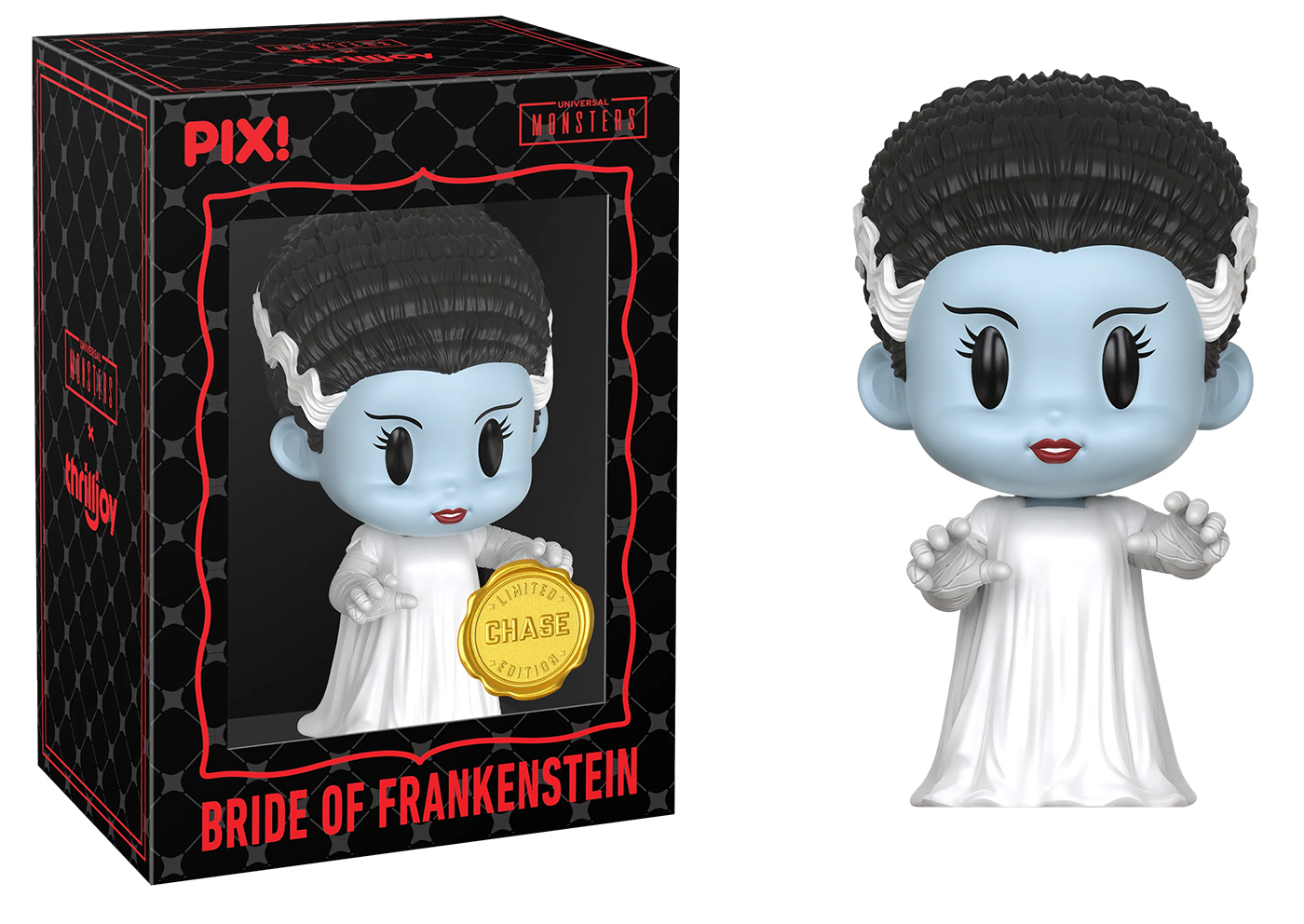 Bonecos Thrilljoy PIX! Frankenstein e sua Noiva (Monstros da Universal)