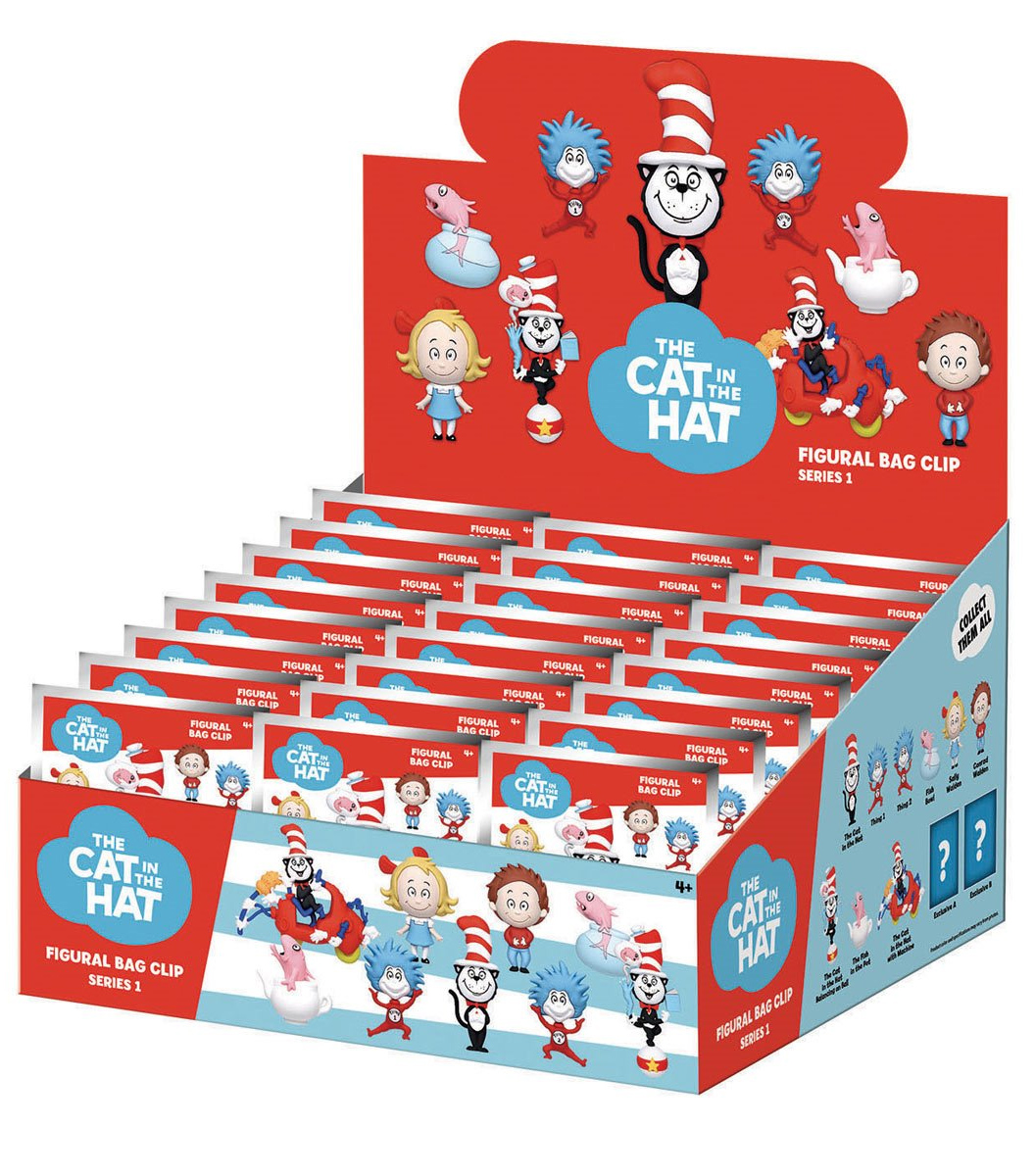 Chaveiros O Gatola da Cartola de Dr. Seuss 3D Figural Bag Clips (Blind-Bag)