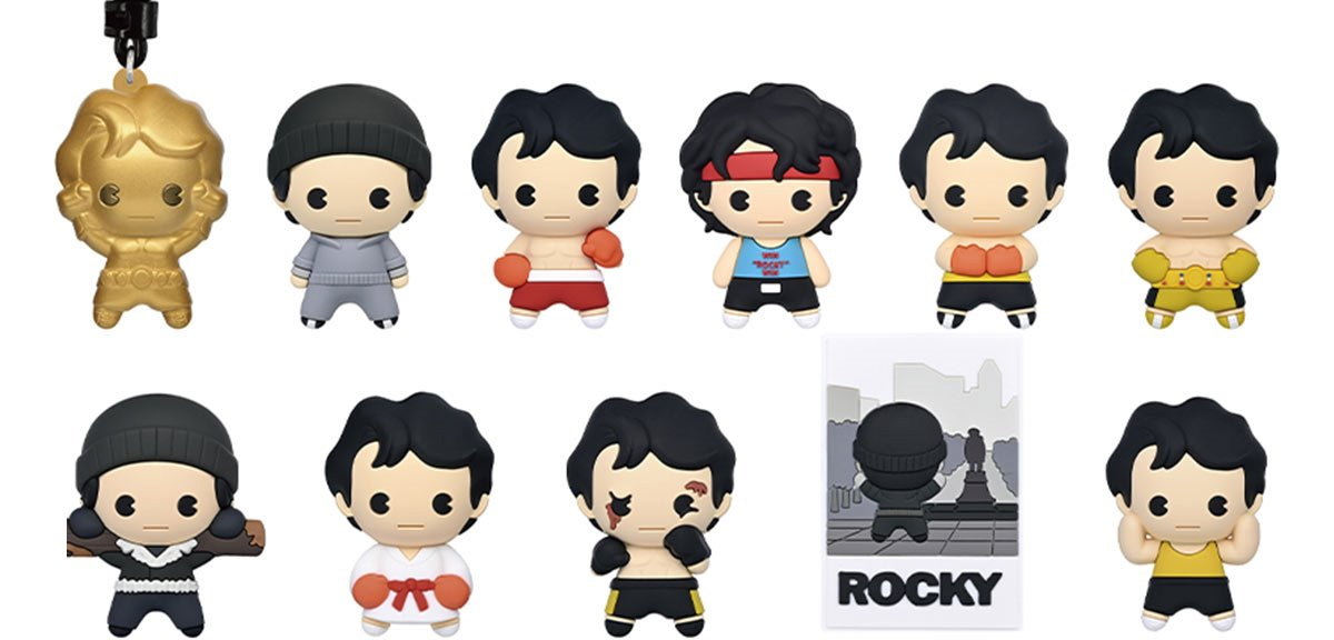 Chaveiros Rocky, um Lutador 50 Anos 3D Figural Bag Clips (Blind-Bag)