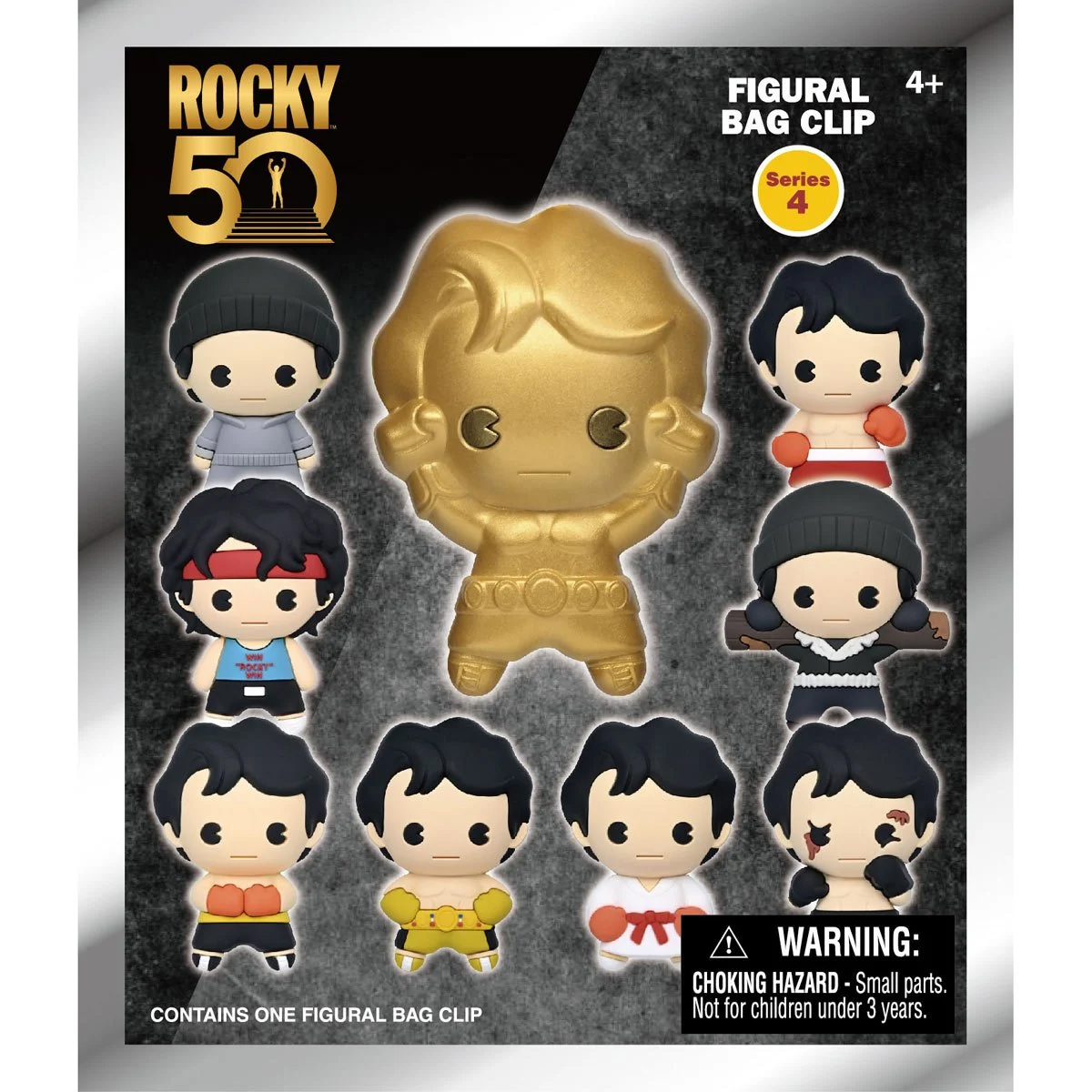 Chaveiros Rocky, um Lutador 50 Anos 3D Figural Bag Clips (Blind-Bag)