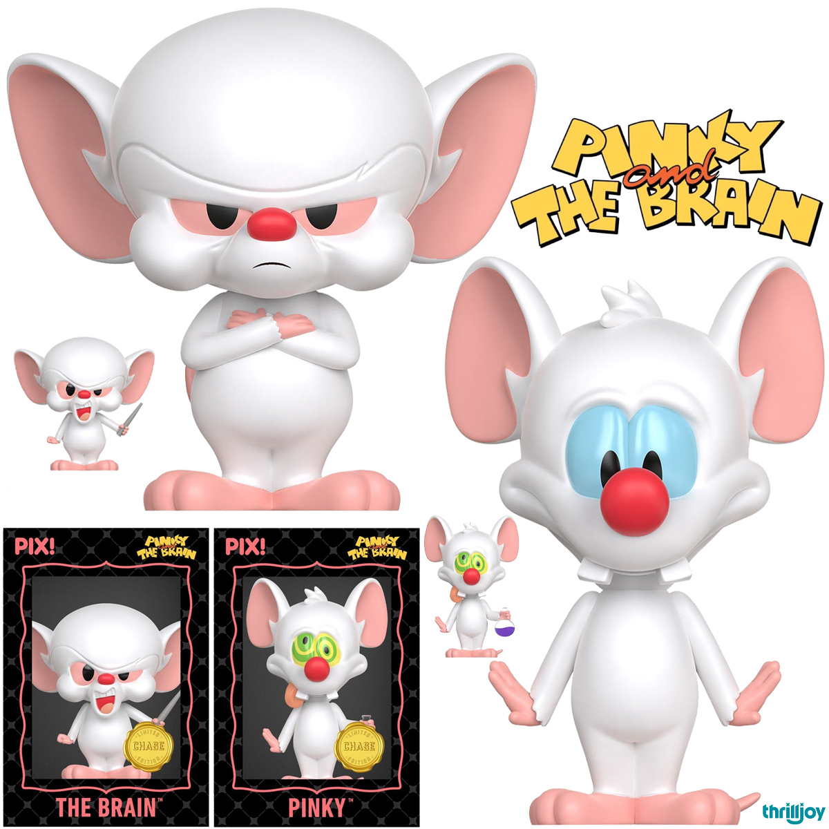 Bonecos Thrilljoy PIX! Pinky e o Cérebro