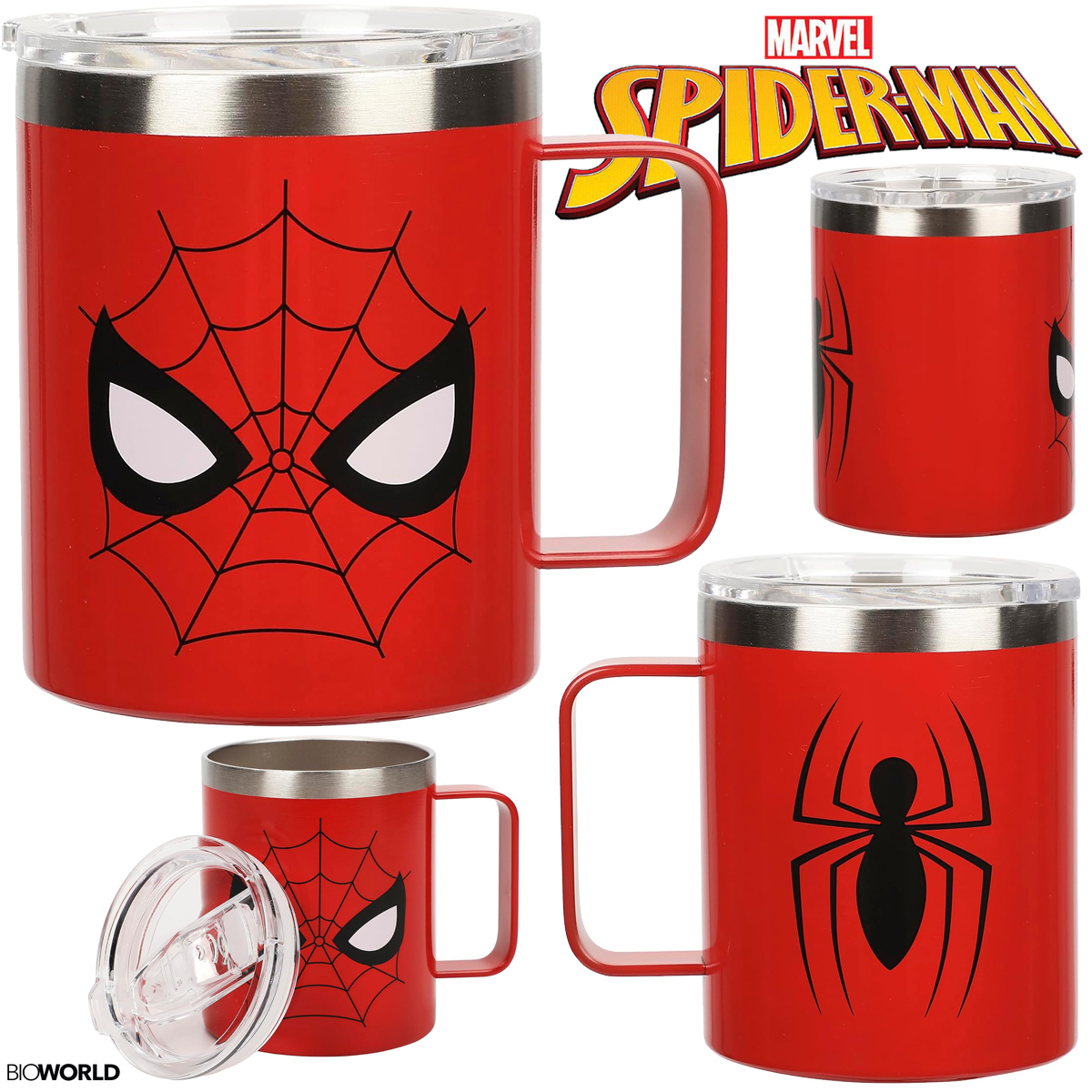 Caneca Homem-Aranha de Aço Inoxidável (Marvel)