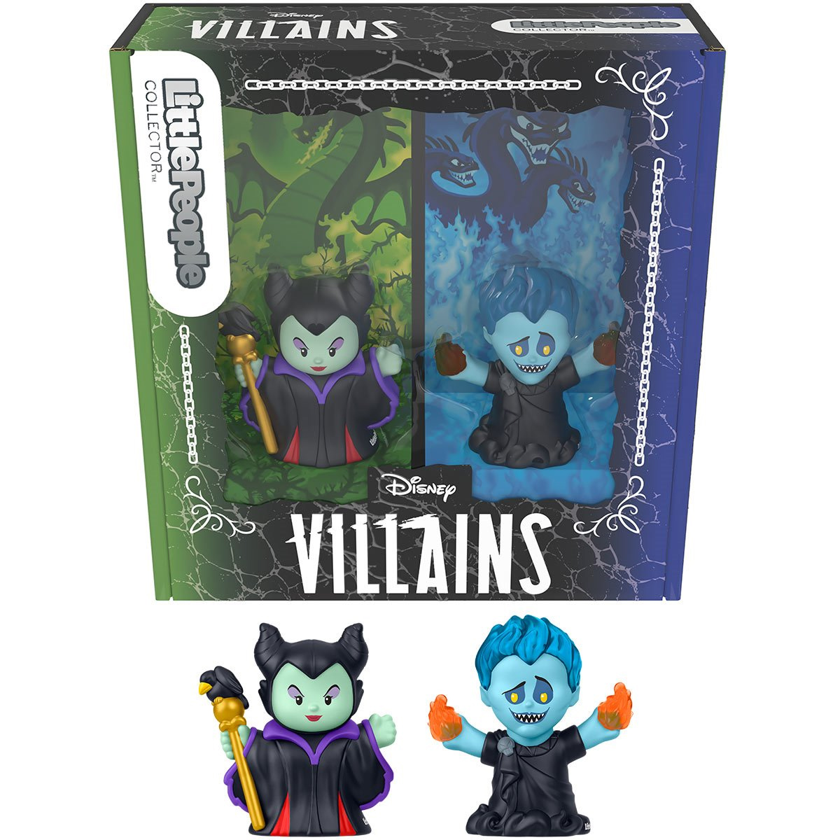 Bonecos Little People Collector Vilãs Disney: Malévola e Hades