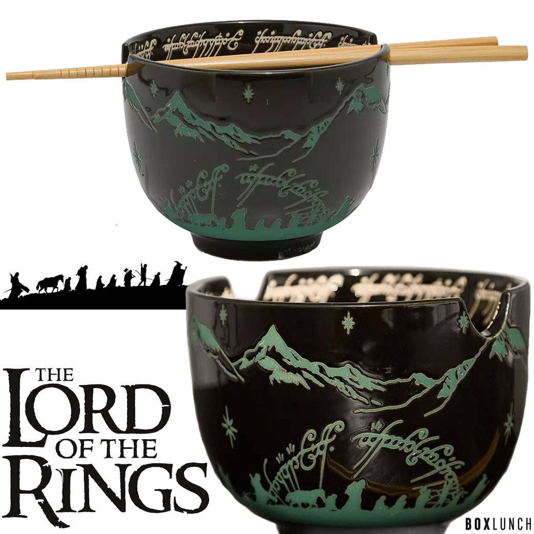 Tigela Ramen O Senhor dos Anéis com a Sociedade do Anel