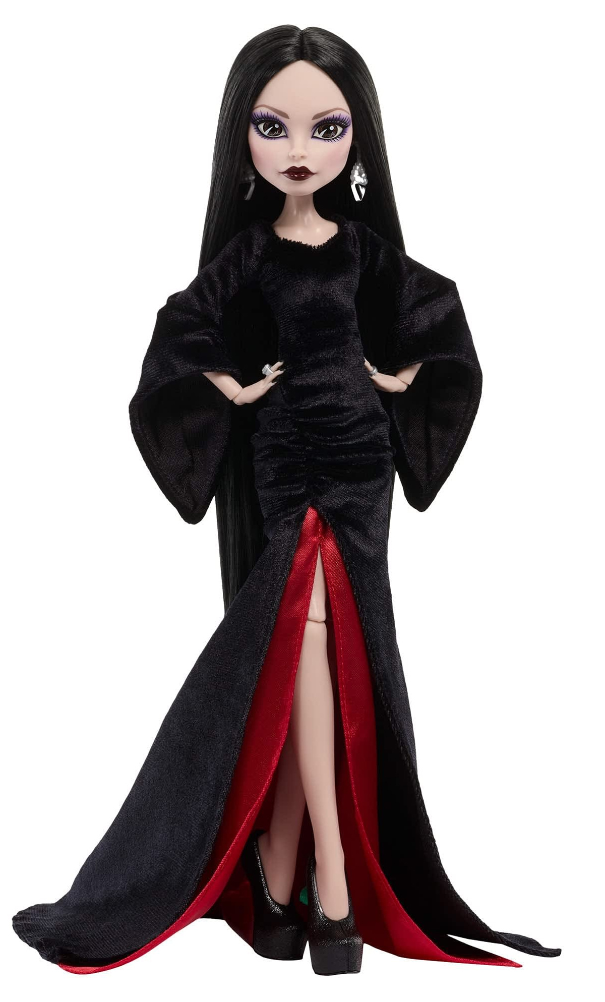 Boneca Morticia Addams Monster High Skullector da Série Wandinha (Netflix)