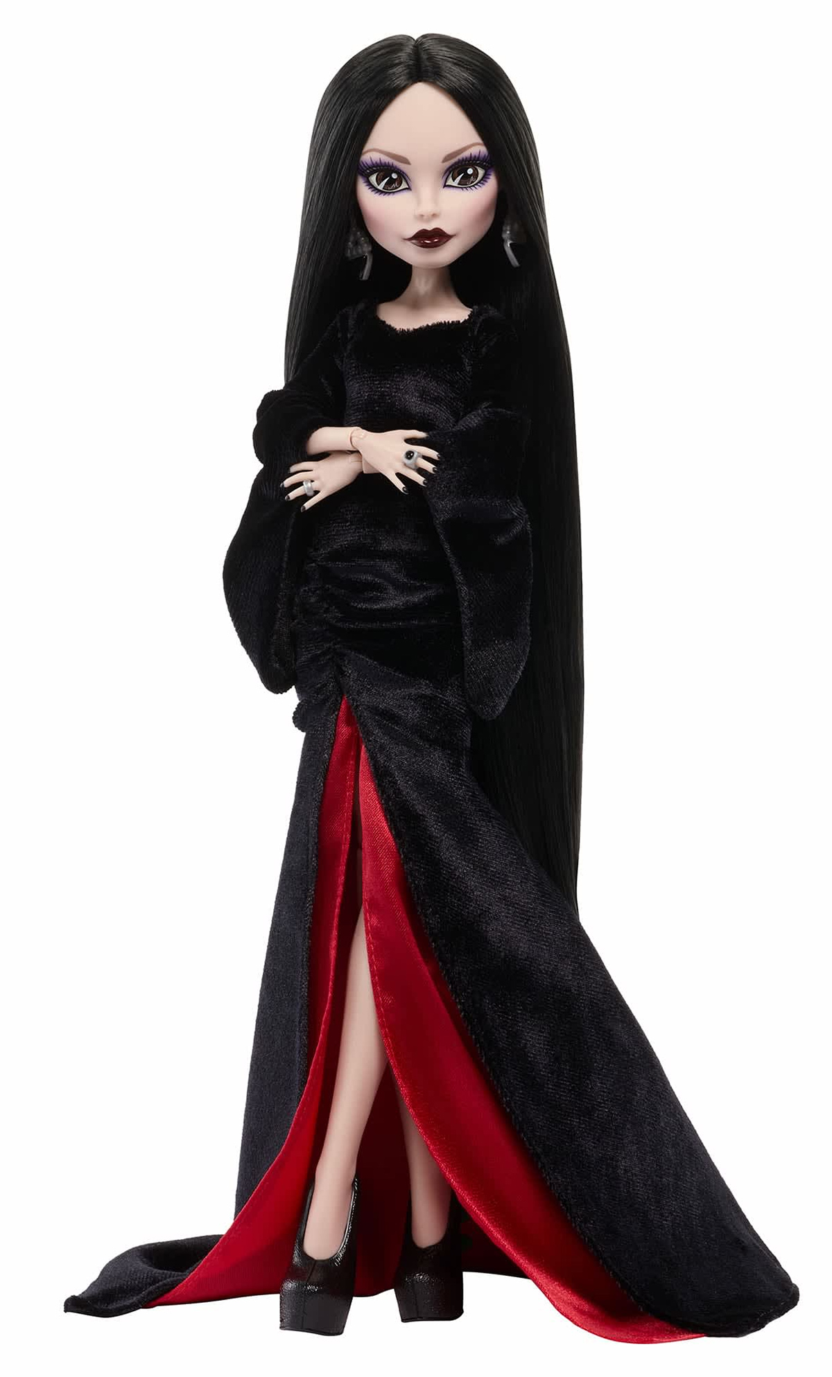 Boneca Morticia Addams Monster High Skullector da Série Wandinha (Netflix)