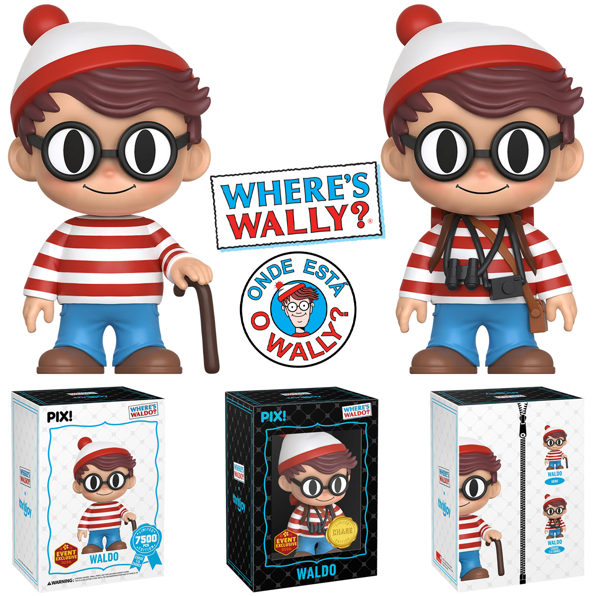 Bonecos Thrilljoy PIX! Onde está Wally?