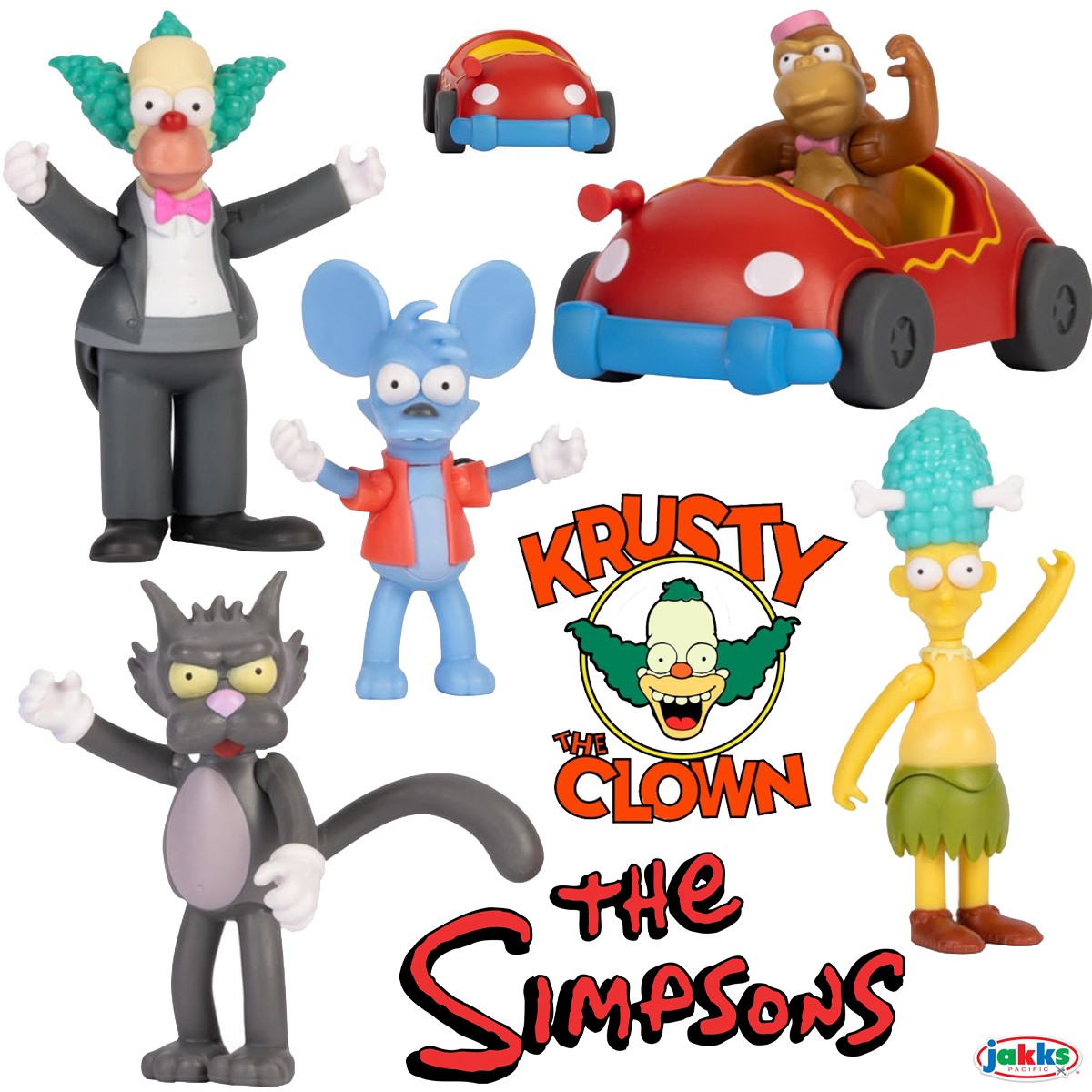 Mini-Figuras Os Simpsons com o Elenco do “Show do Krusty, o Palhaço” (Jakks Pacific)