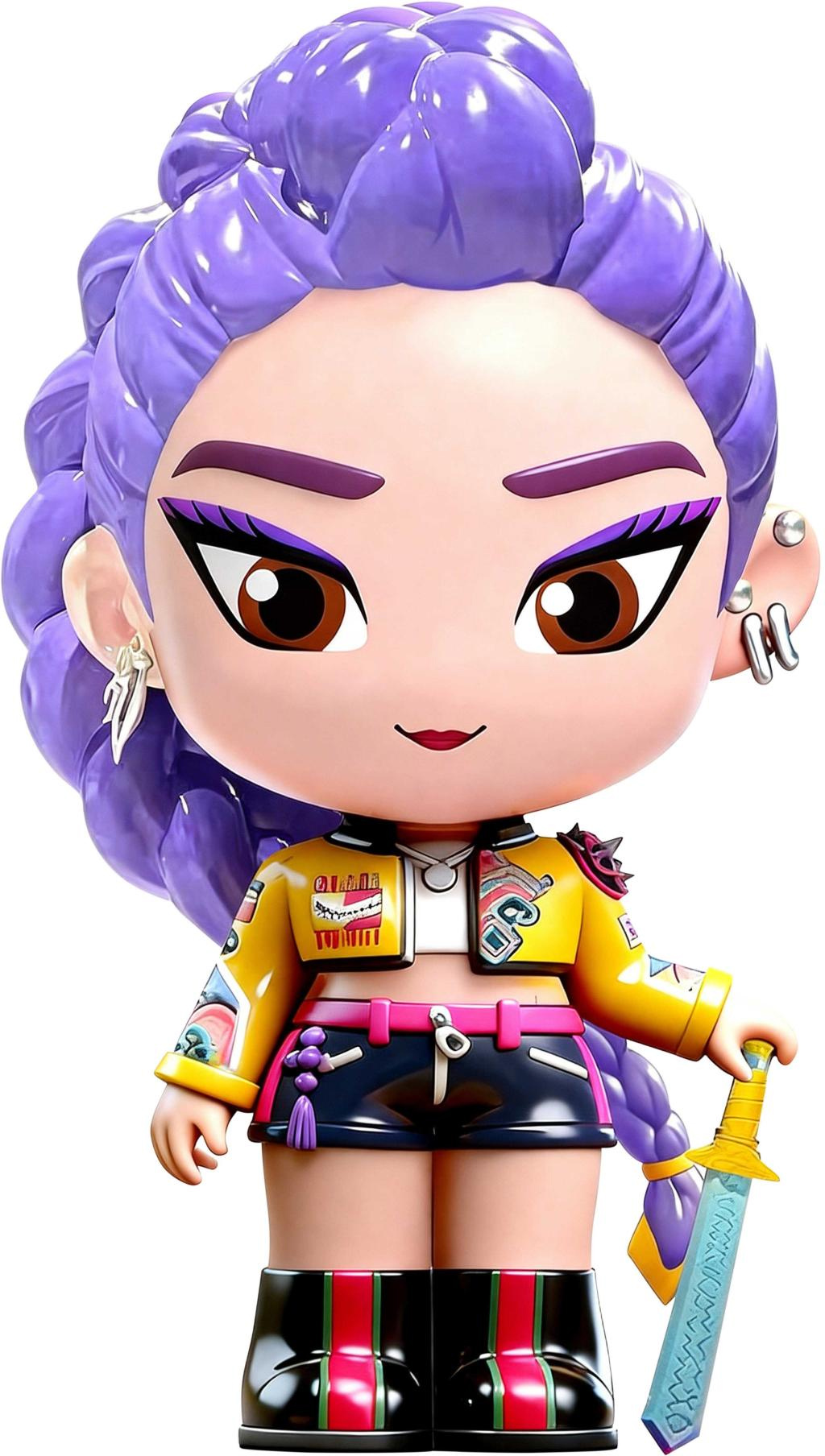 Cofres Guerreiras do K-Pop PVC Figural Bank: Rumi e Derpy (KPop Demon Hunters)