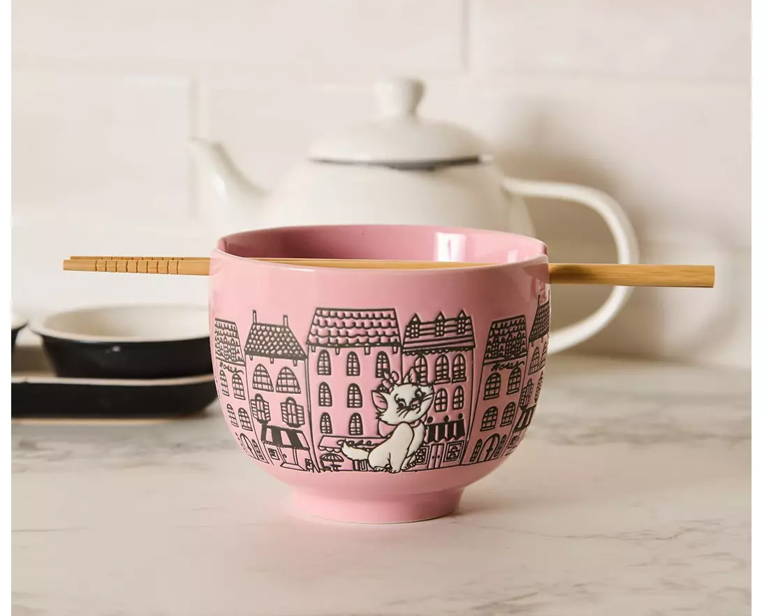 Tigela Ramen Aristogatas com a Gatinha Marie em Paris