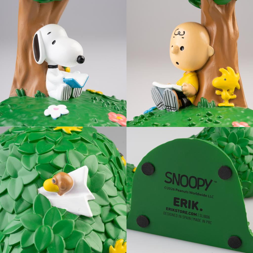Bookends Peanuts com Charlie Brown e Snoopy