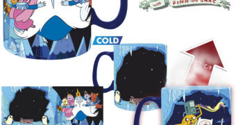 Caneca de Calor Reativa Hora de Aventura com Rei Gelado e as Princesas