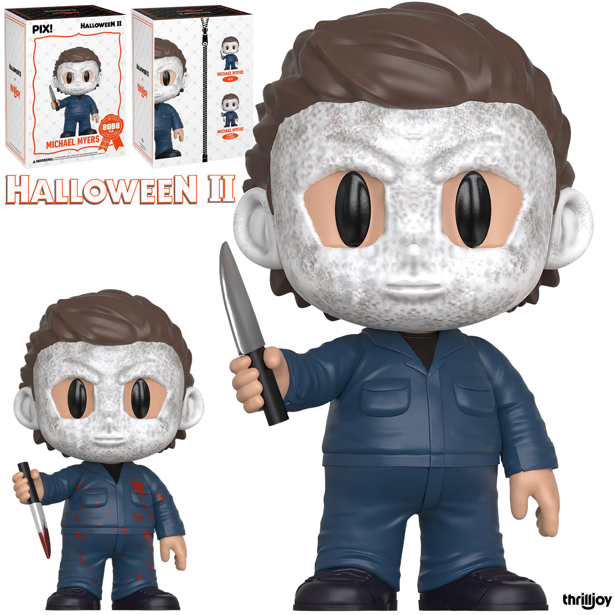 Boneco Thrilljoy PIX! Michael Myers em Halloween 2 - O Pesadelo Continua