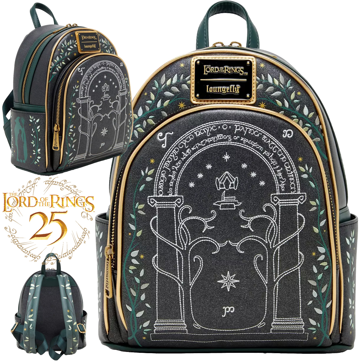 Mini-Mochila O Senhor dos Anéis com as Portas de Durin Fosforescentes