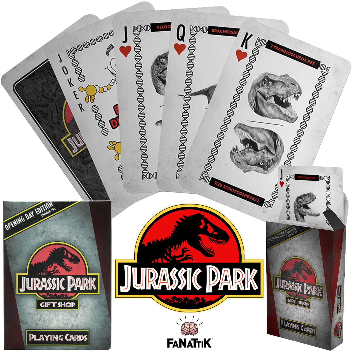 Baralho Fanattik Jurassic Park, o Parque dos Dinossauros