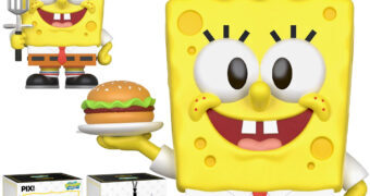 Boneco PIX! Bob Esponja Calça Quadrada com Hambúrger do Siri Cascudo