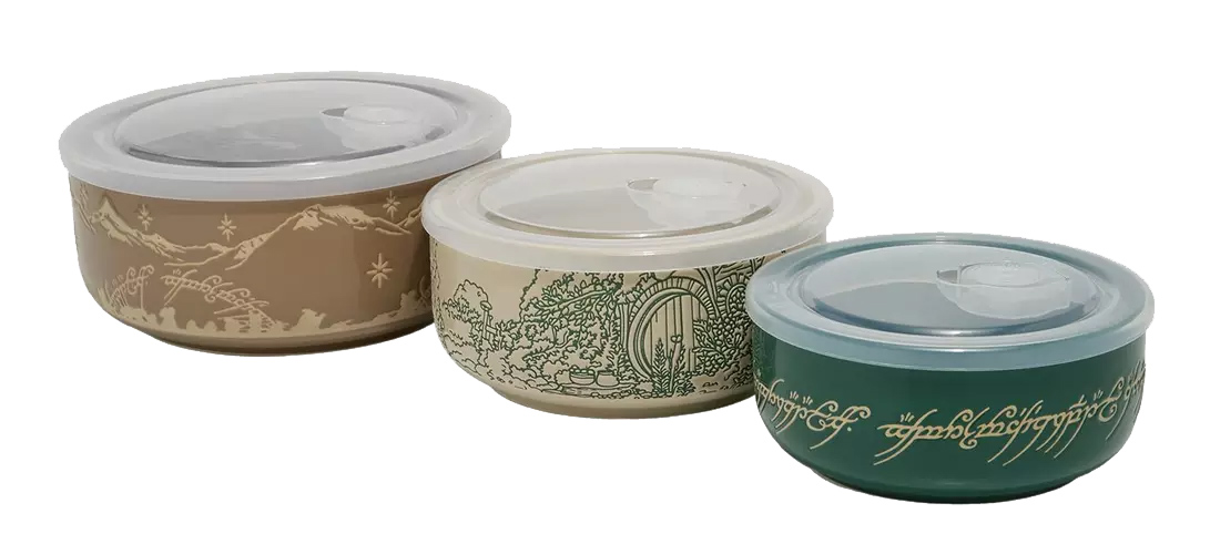 Conjunto de Potes com Tampas de O Senhor dos Anéis