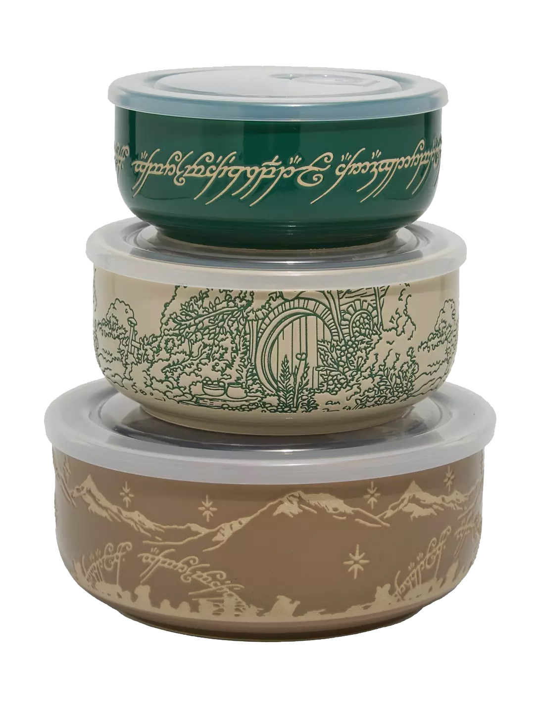 Conjunto de Potes com Tampas de O Senhor dos Anéis