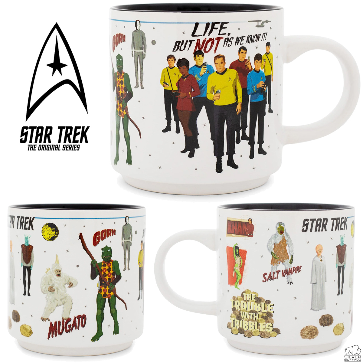 Caneca Star Trek com Alienígenas, Vilões e Tripulação da U.S.S. Enterprise