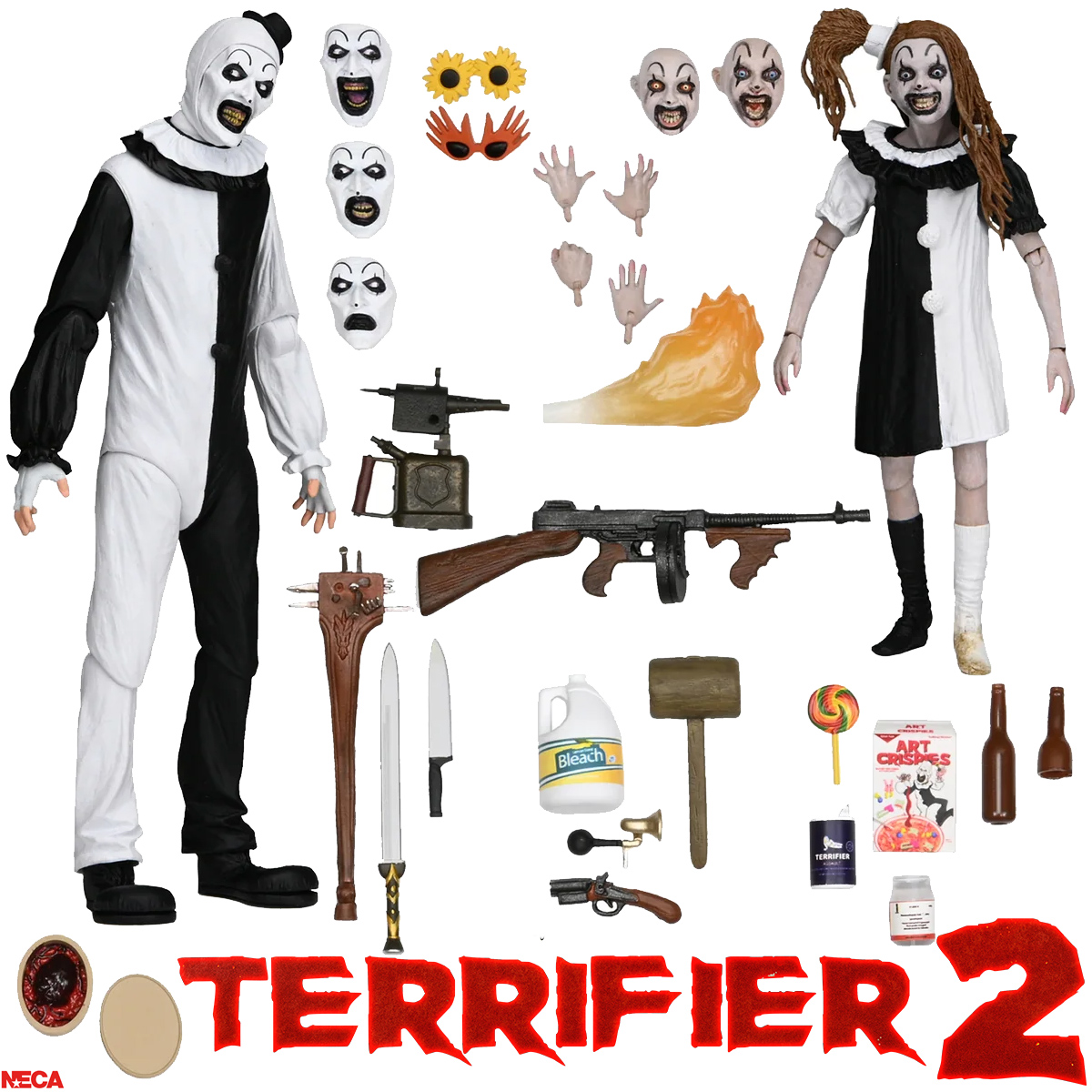 Action Figures Ultimate Art, o Palhaço, e a Pequena Garota Pálida (Neca)