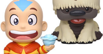Cofres Avatar: A Lenda de Aang PVC Figural Bank com o Nômade do Ar e o Bisão Voador