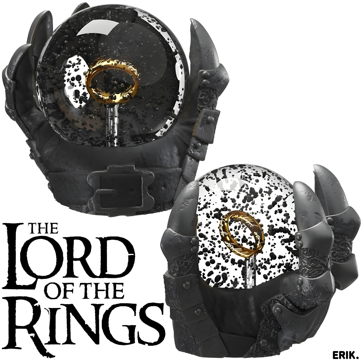 Globo de Neve O Senhor dos Anéis: Sauron Segurando o Um Anel