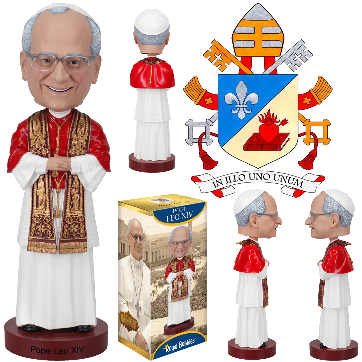 Boneco Bobble Head de Sua Santidade o Papa Leão XIV (Páscoa 2026)