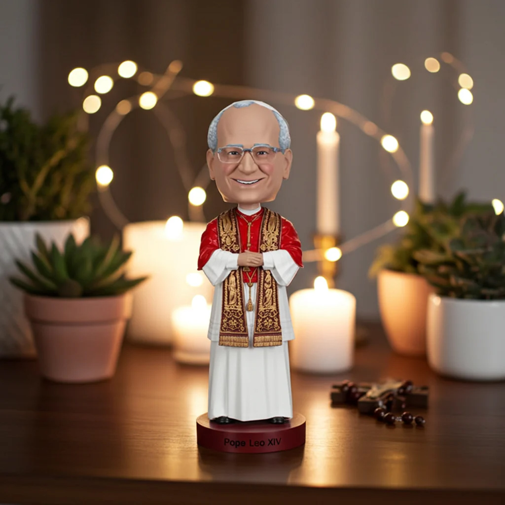 Boneco Bobble Head de Sua Santidade o Papa Leão XIV (Páscoa 2026)
