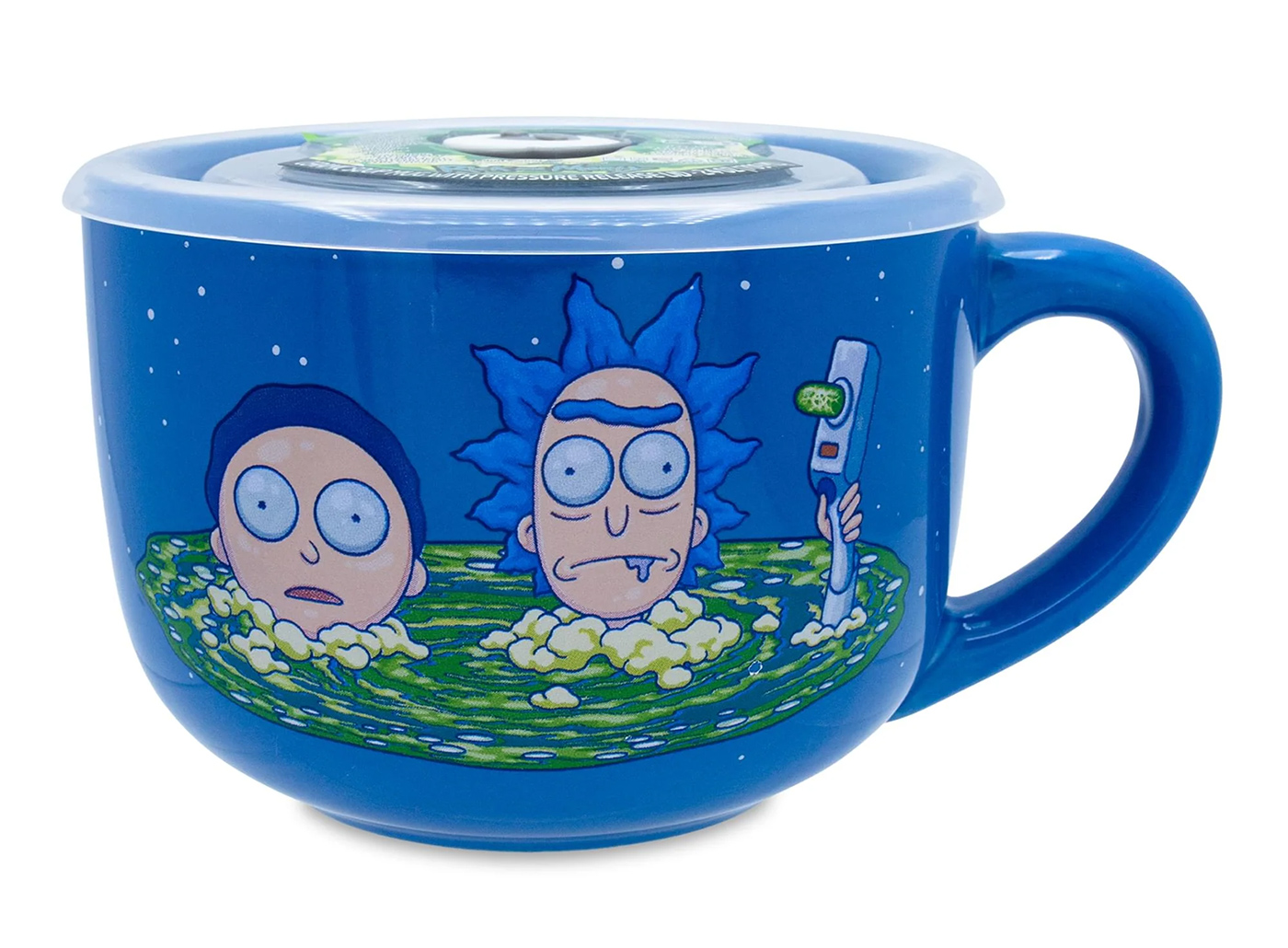 Caneca de Sopa Interdimensional com Rick and Morty