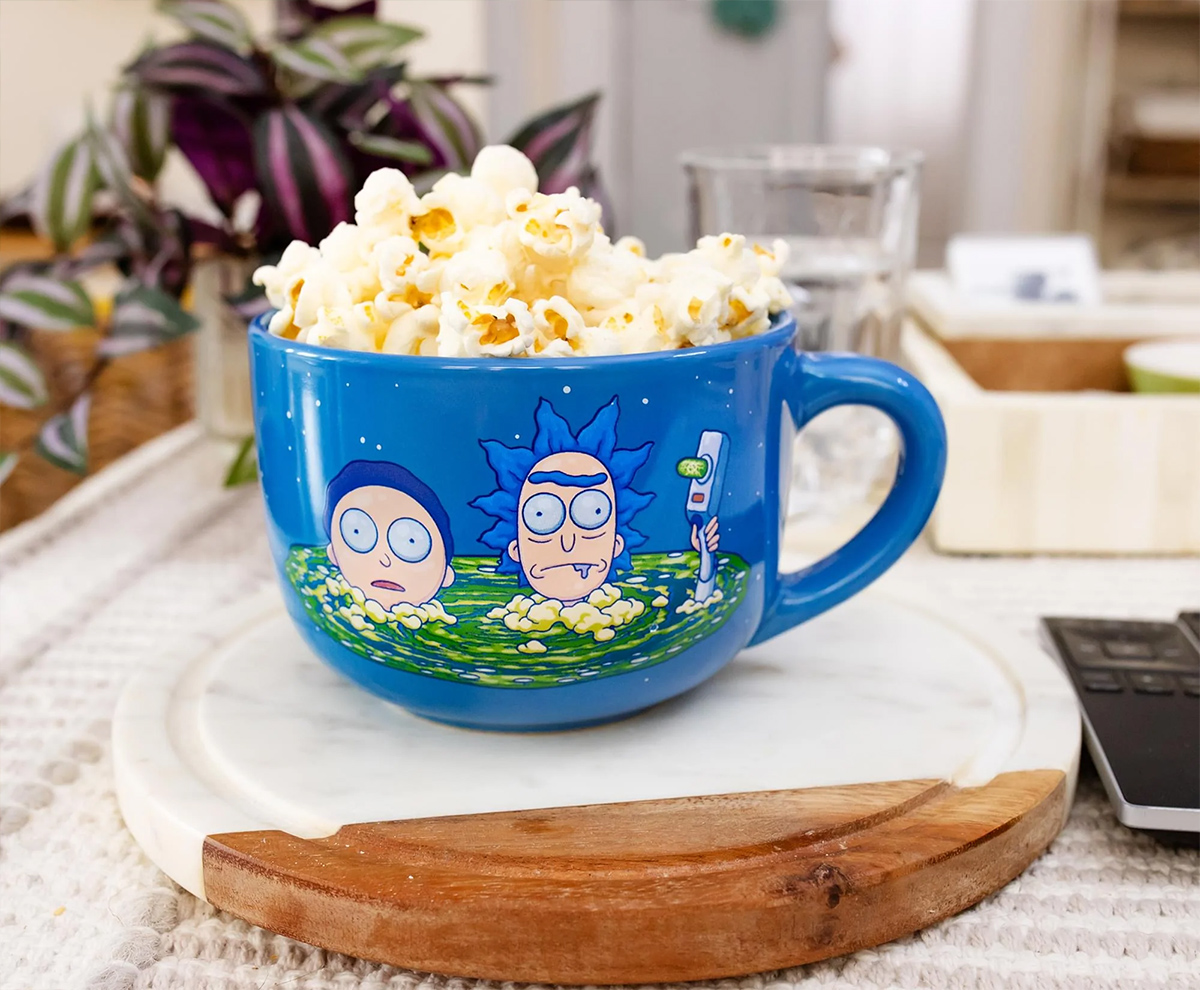 Caneca de Sopa Interdimensional com Rick and Morty