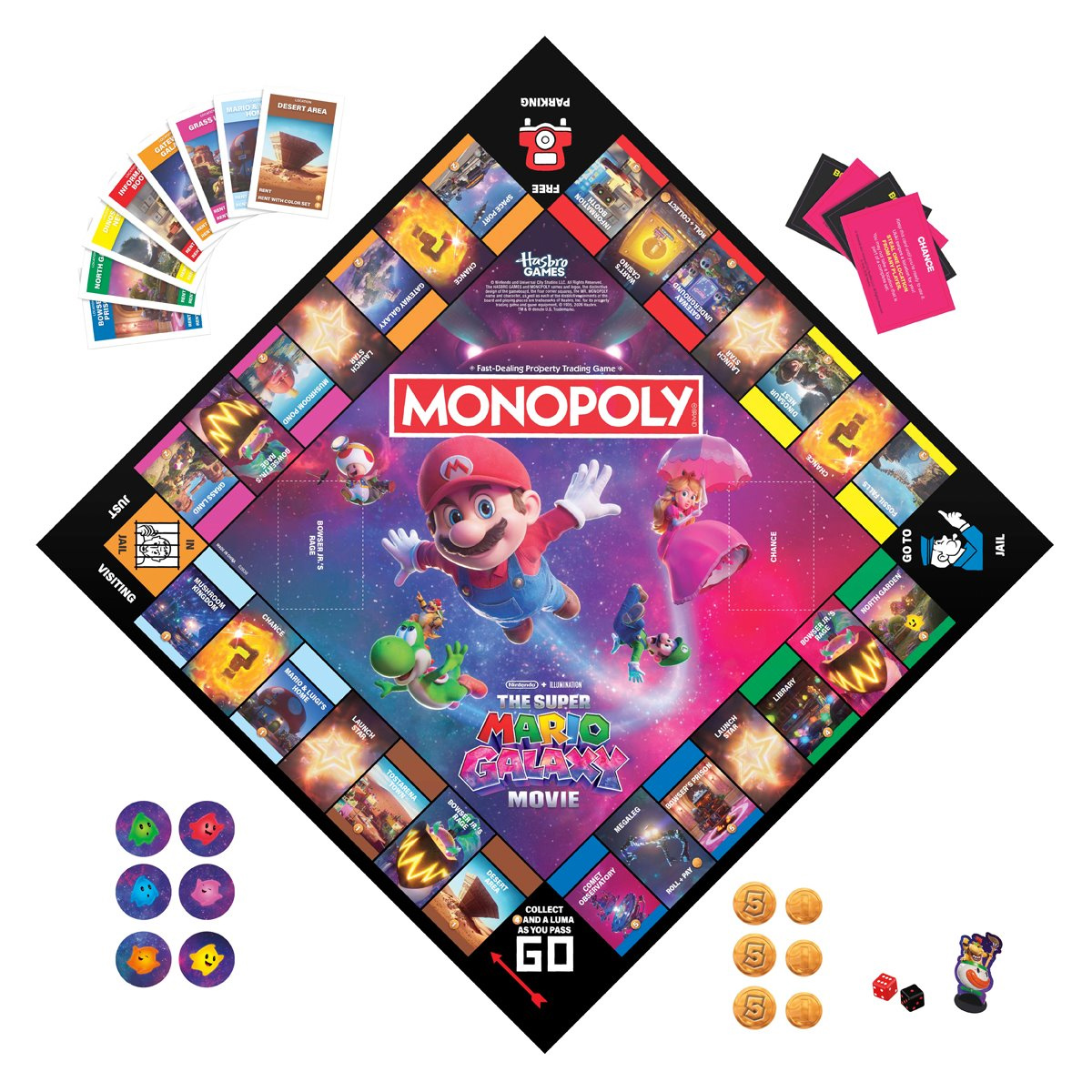 Jogo Monopoly Super Mario Galaxy: O Filme