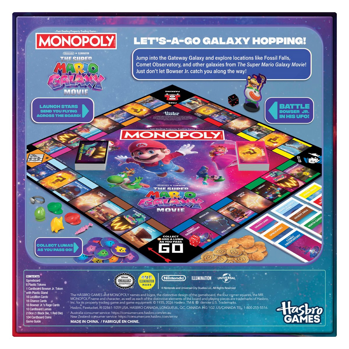 Jogo Monopoly Super Mario Galaxy: O Filme