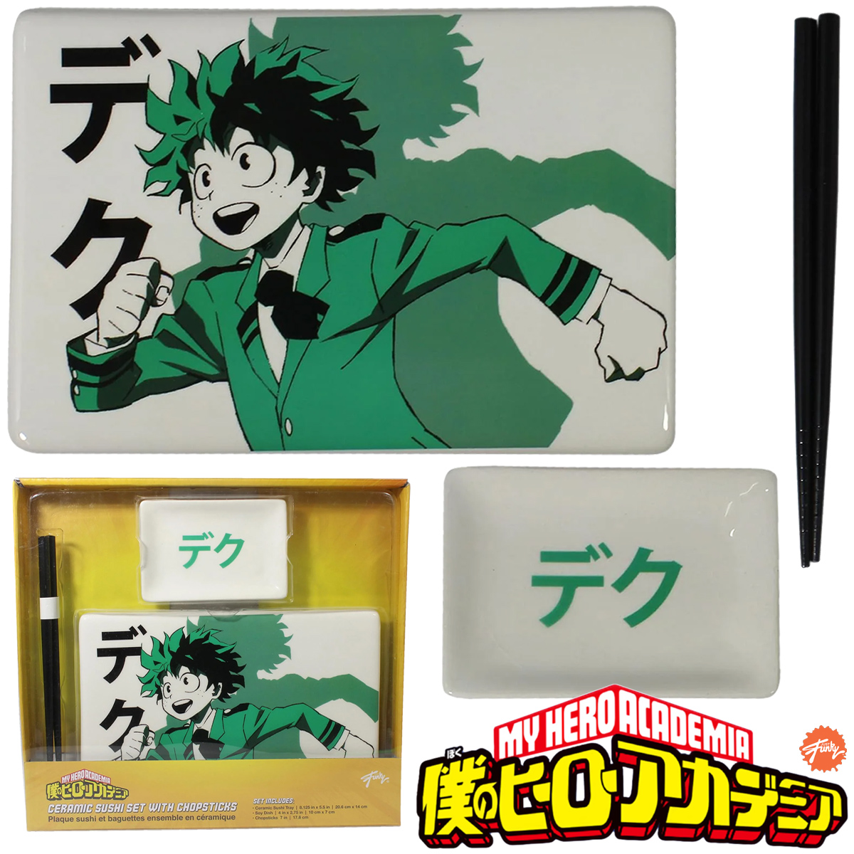 Conjunto de Sushi Deku (Izuku Midoriya) de My Hero Academia