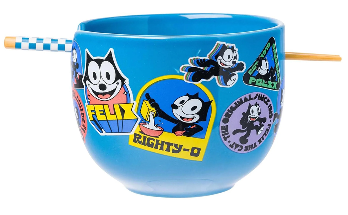 Tigela de Ramen Gato Felix com Hashis