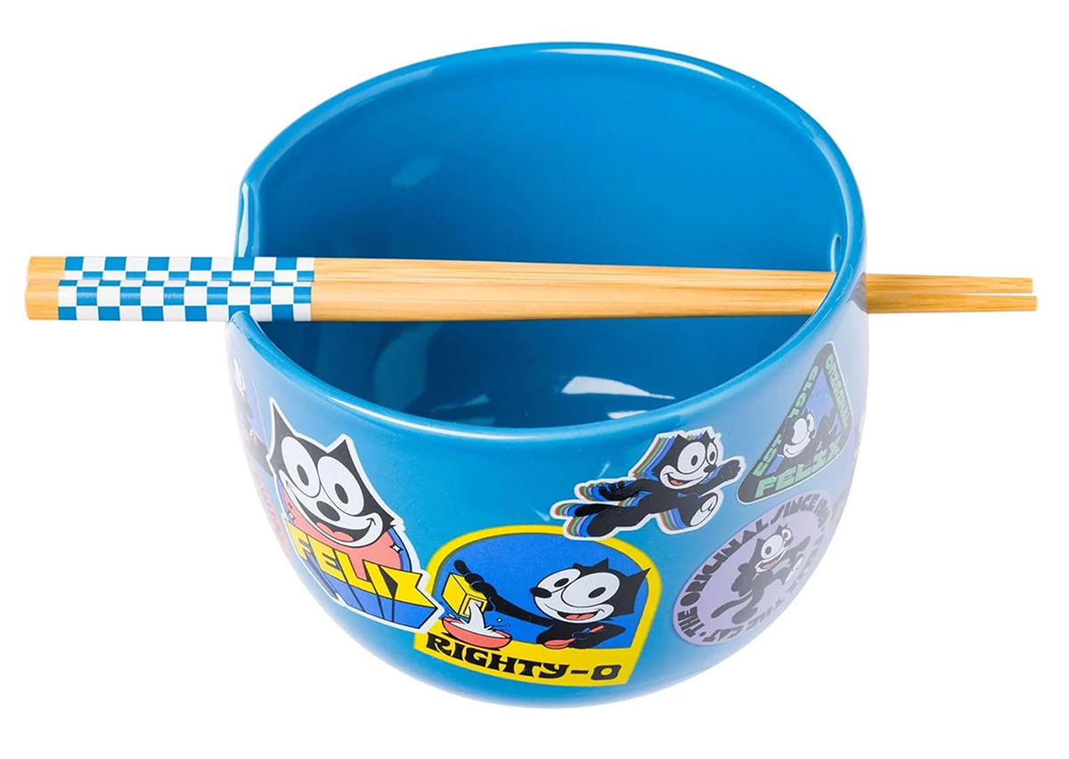 Tigela de Ramen Gato Felix com Hashis