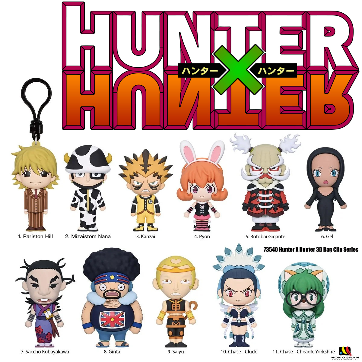 Chaveiros do Anime Hunter X Hunter 3D Figural Bag Clips