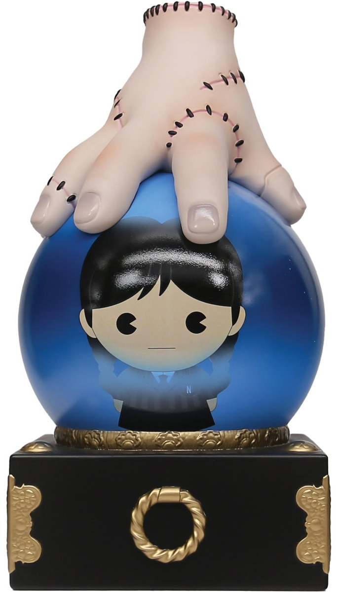 Cofre Wandinha e Mãozinha na Bola de Cristal PVC Figural Bank