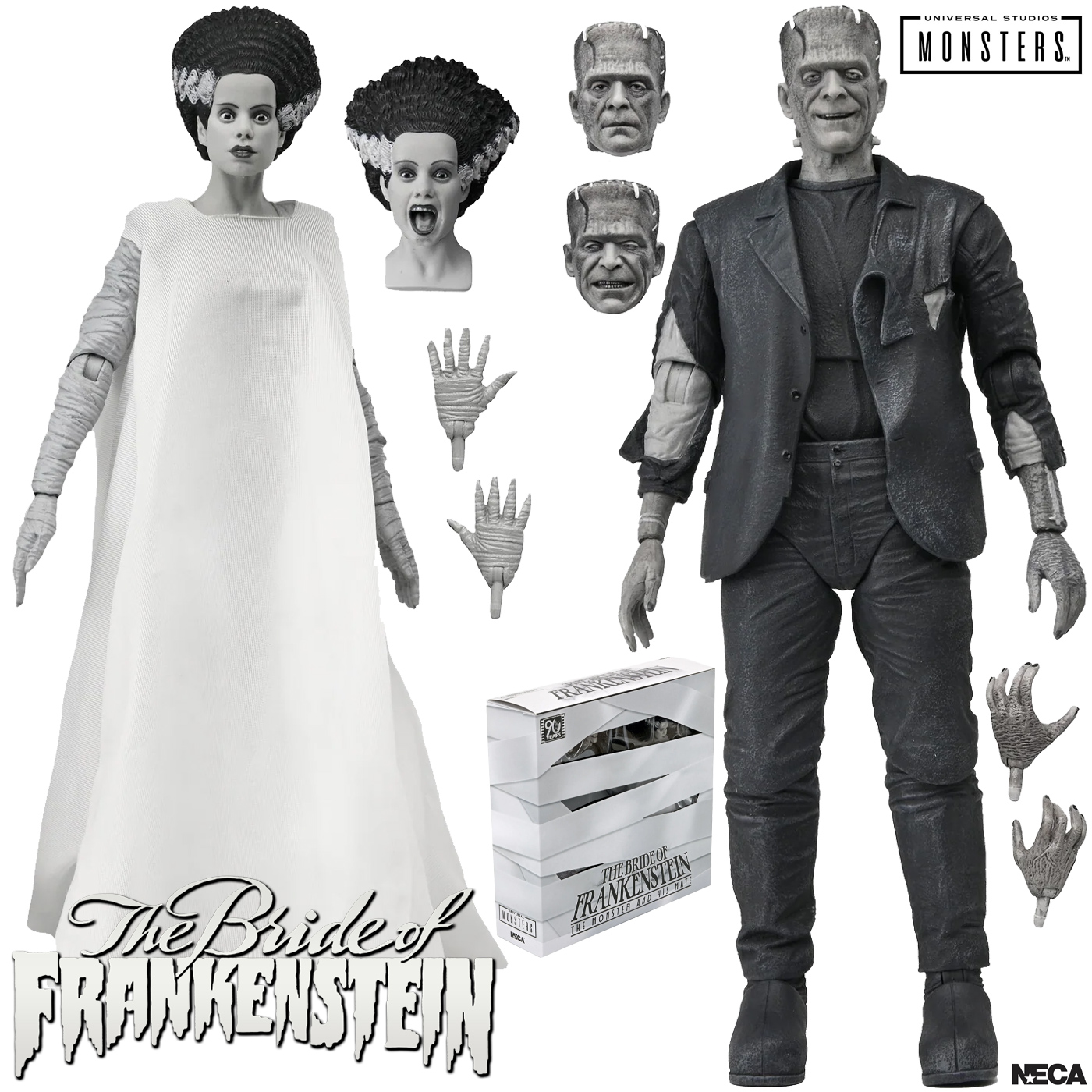 Action Figures A Noiva de Frankenstein 90 Anos em Preto e Branco