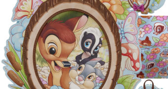 Mini-Mochila Florida com Bambi, Tambor e Flor