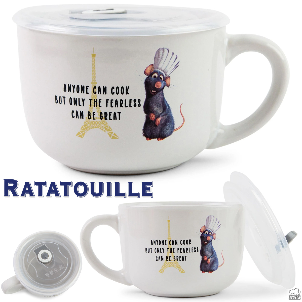 Caneca de Sopa com o Chef Remy de Ratatouille (Pixar)