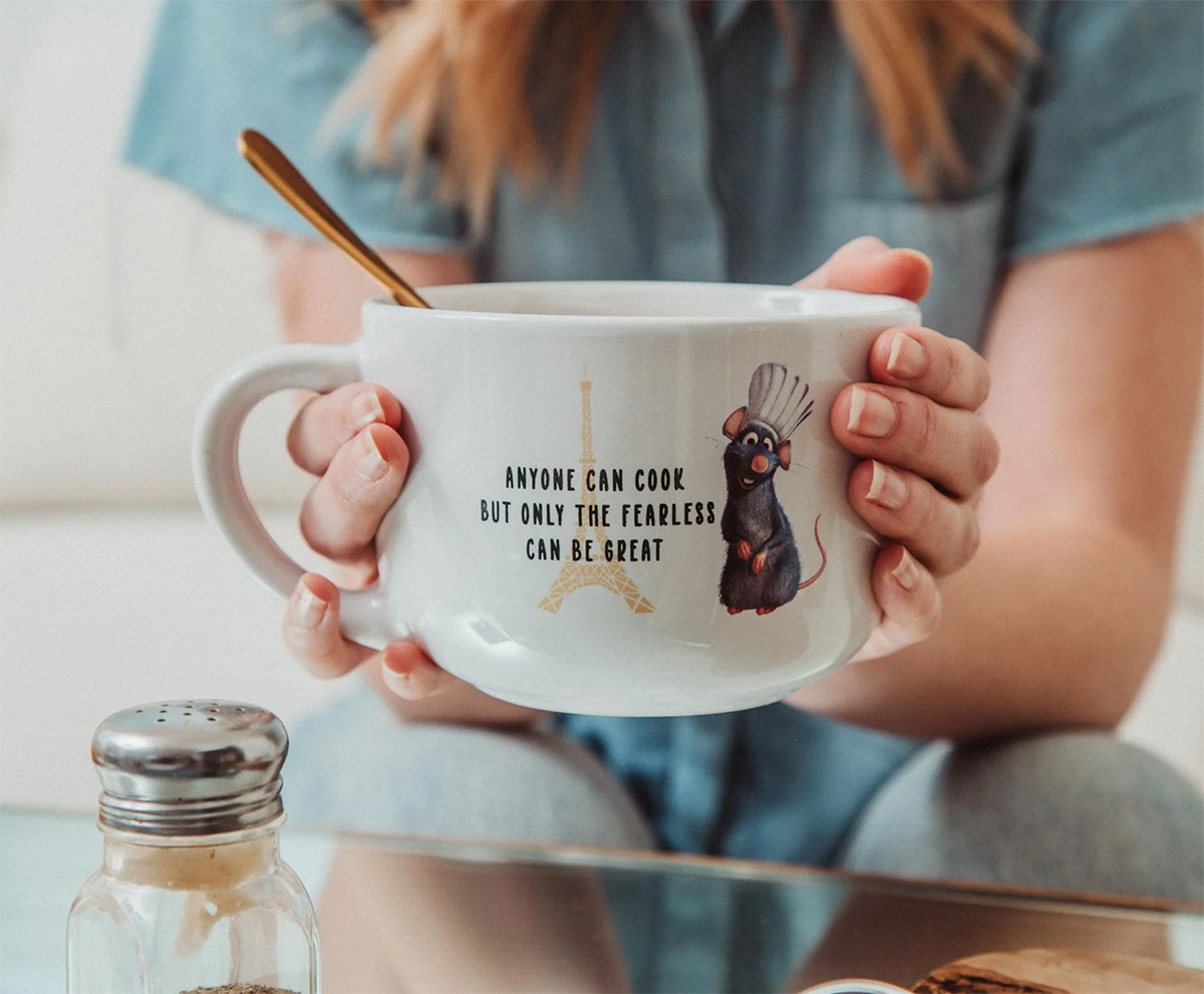 Caneca de Sopa com o Chef Remy de Ratatouille (Pixar)