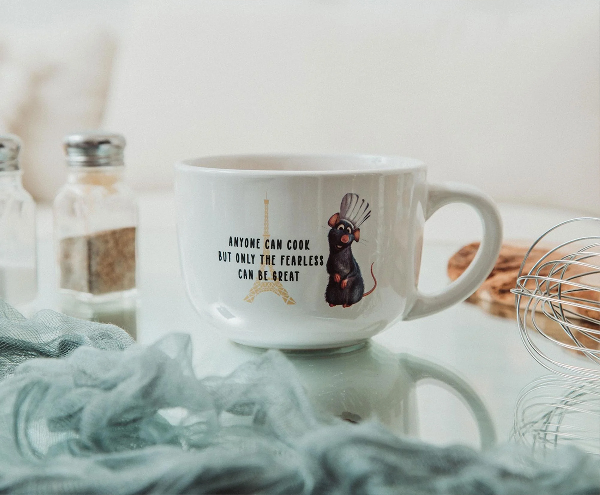 Caneca de Sopa com o Chef Remy de Ratatouille (Pixar)