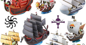 Navios Piratas One Piece “Grand Ship Collection Model Kits” (Bandai)