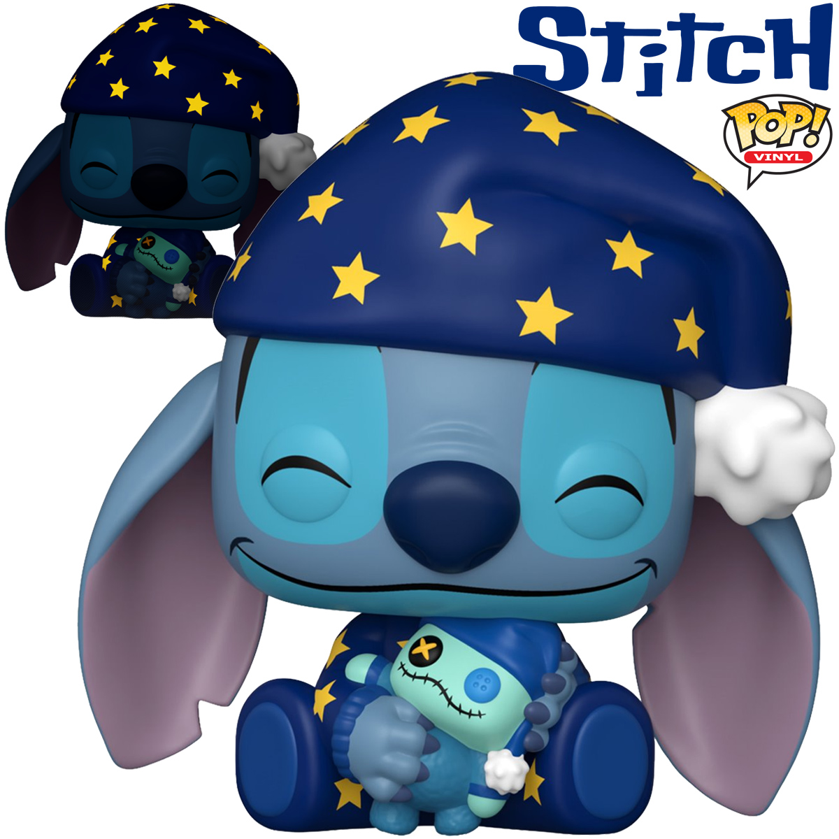 Boneco Pop! Stitch com Pijama de Estrelas Fosforescentes