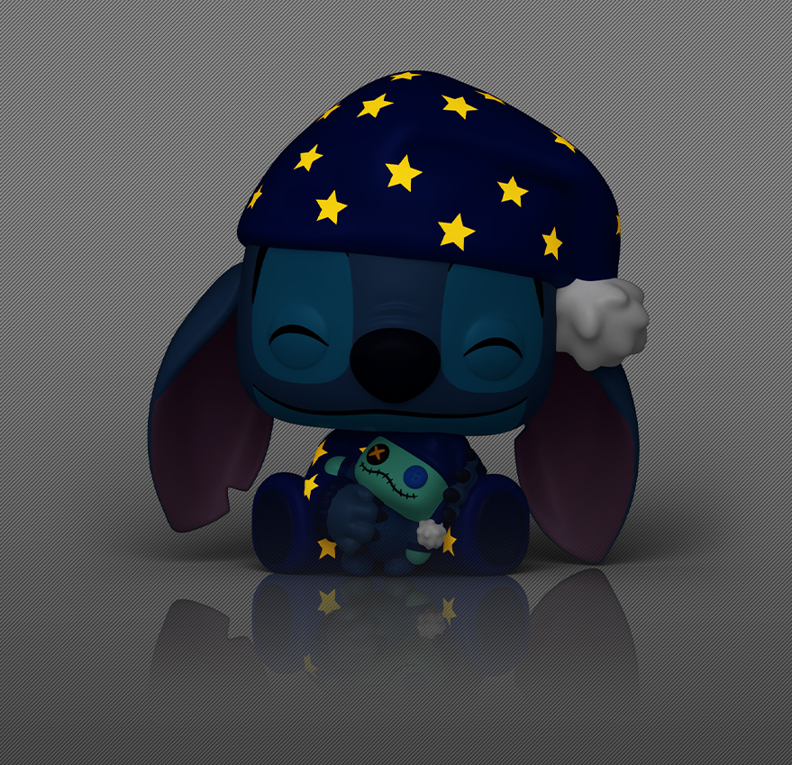 Boneco Pop! Stitch com Pijama de Estrelas Fosforescentes