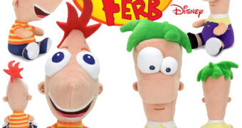 Bonecos de Pelúcia Phineas e Ferb Phunny (Kidrobot)
